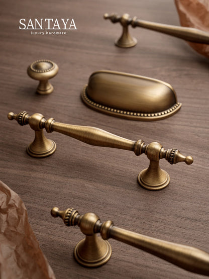Manijas de Gabinete de Bronce SANTAYA – Tiradores Retro para Muebles y Puertas