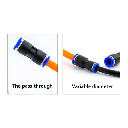 5 Piezas de Conector Rápido Pneumático para Tubos de Aire - Acoplamientos de Agua Push-In para Mangueras de 4mm a 16mm (PU, PY, PK, PM, PZA)