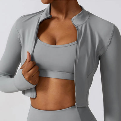 Top de Gimnasio con Cremallera para Mujer: Estilo Sexy y Transpirable