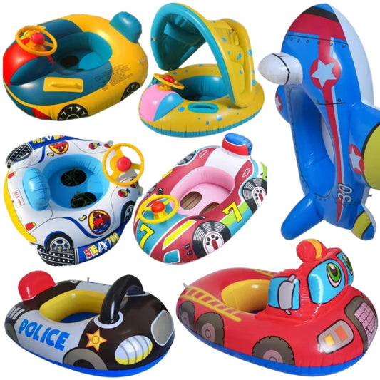 Flotador Inflable para Bebés con Sombrilla | Aro de Natación para Piscina, Playa y Bañera