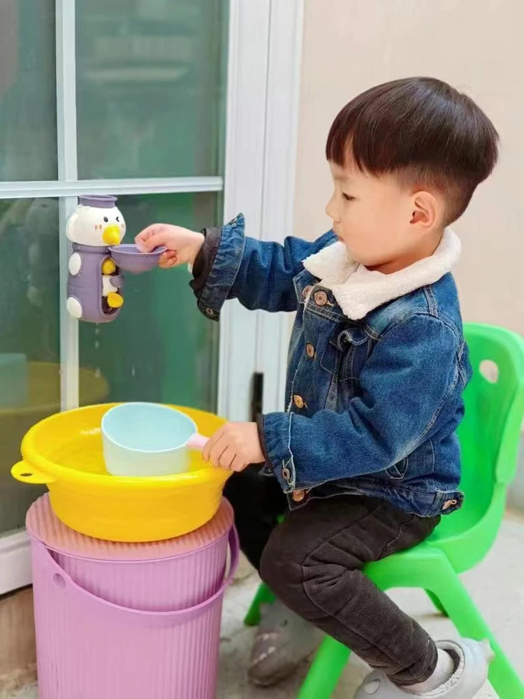 Juguetes de Baño para Bebés: Divertidos Patitos y Elefantes con Rueda de Agua, Juguetes de Baño para Niños con Ventosa, Juegos de Agua Educativos para la Hora del Baño