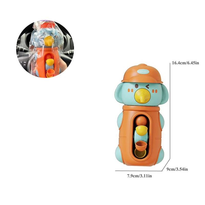 Juguetes de Baño para Bebés: Divertidos Patitos y Elefantes con Rueda de Agua, Juguetes de Baño para Niños con Ventosa, Juegos de Agua Educativos para la Hora del Baño