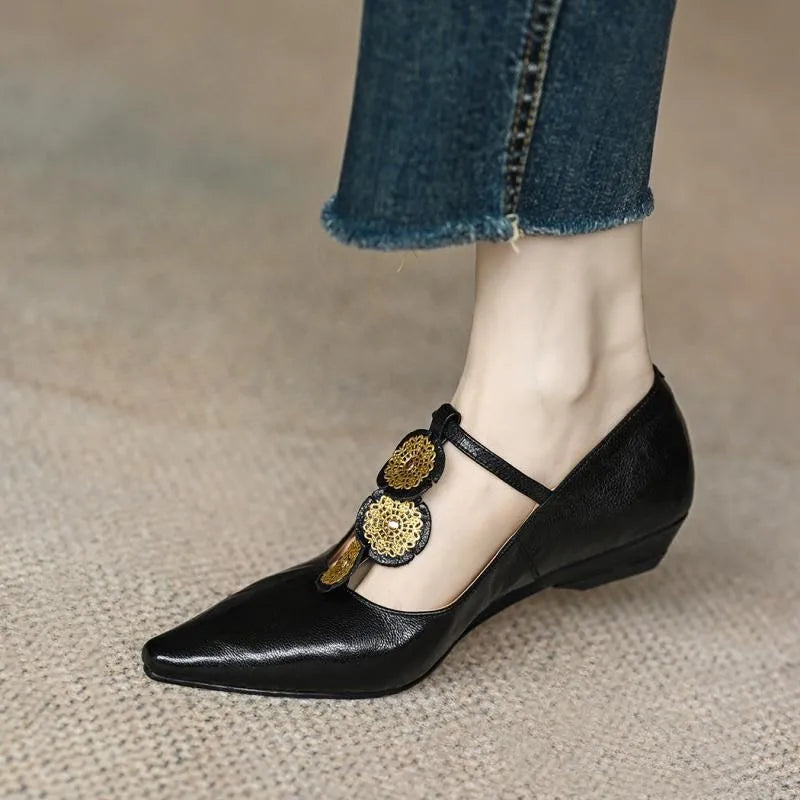 Zapatos de Mujer de Lujo Diseñador Roma Sandalias Planas Elegantes para el Verano Punta Afila Moda Caminando Zapatillas