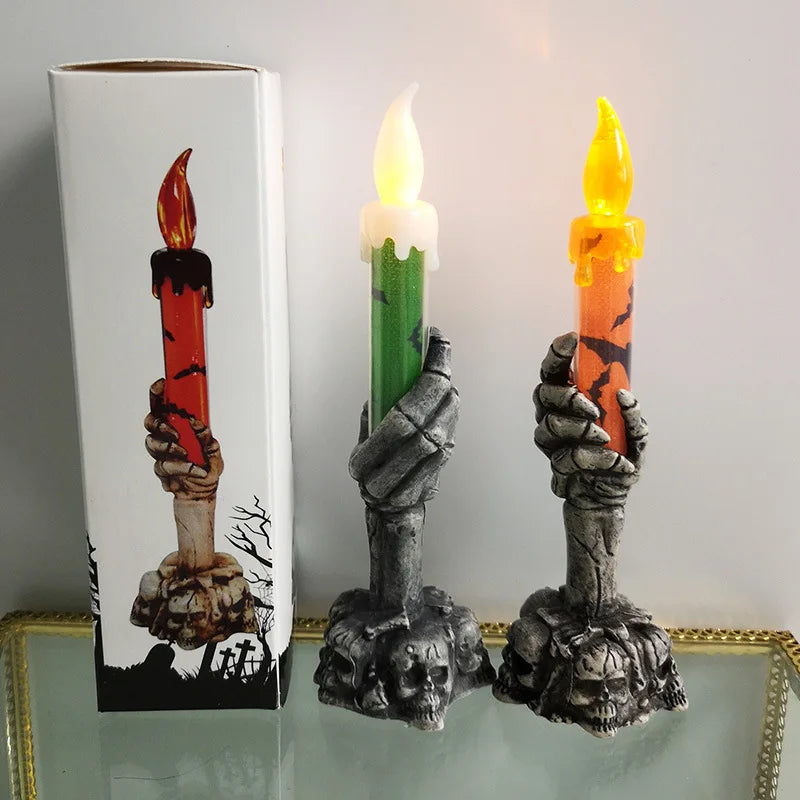Halloween Decoration Verlichting Skull Spoken Party Kaars Led Pompoen Party Happy Halloween Party Decor Voor Thuis