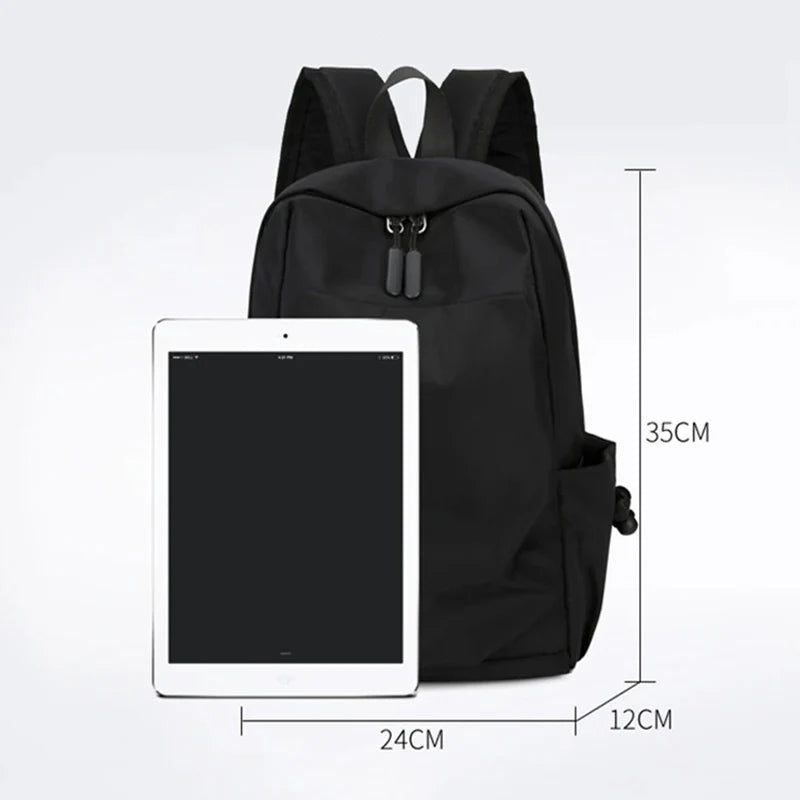 Men's Backpack Fashion Small Black Shoulder School Bag For Man 2024 Canvas Designer Waterproof Sports Travel Male Backpacks