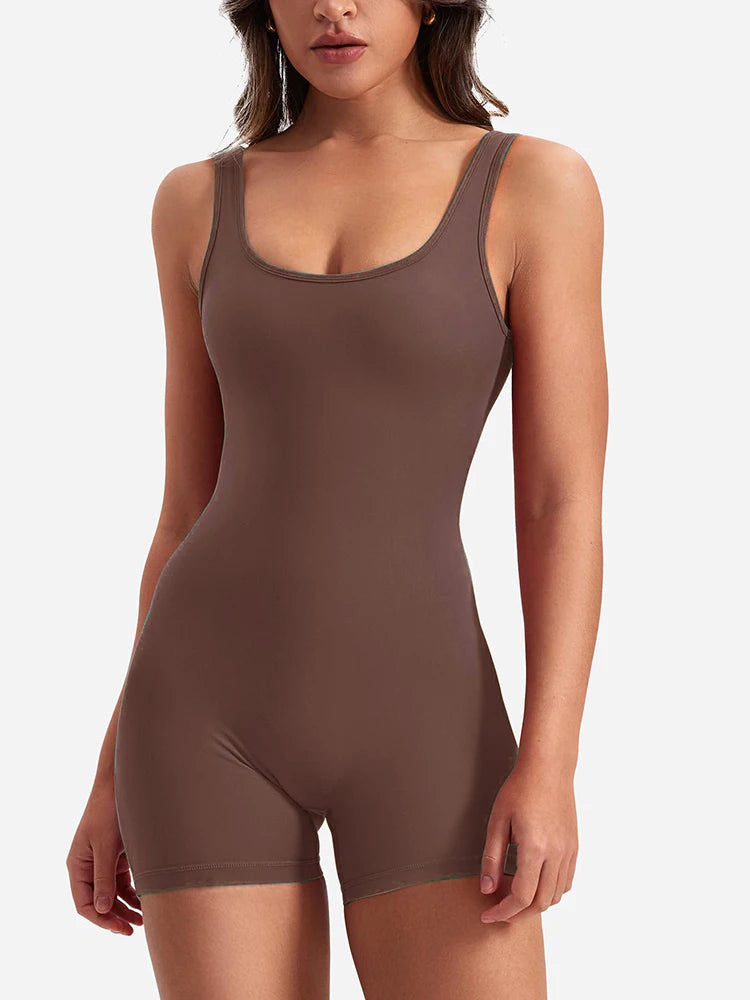 Camiseta de Yoga de Una Pieza para Mujer, Chaleco sin Mangas, Pantalones Cortos Deportivos de Una Pieza para Fitness, Novedad Verano 2024