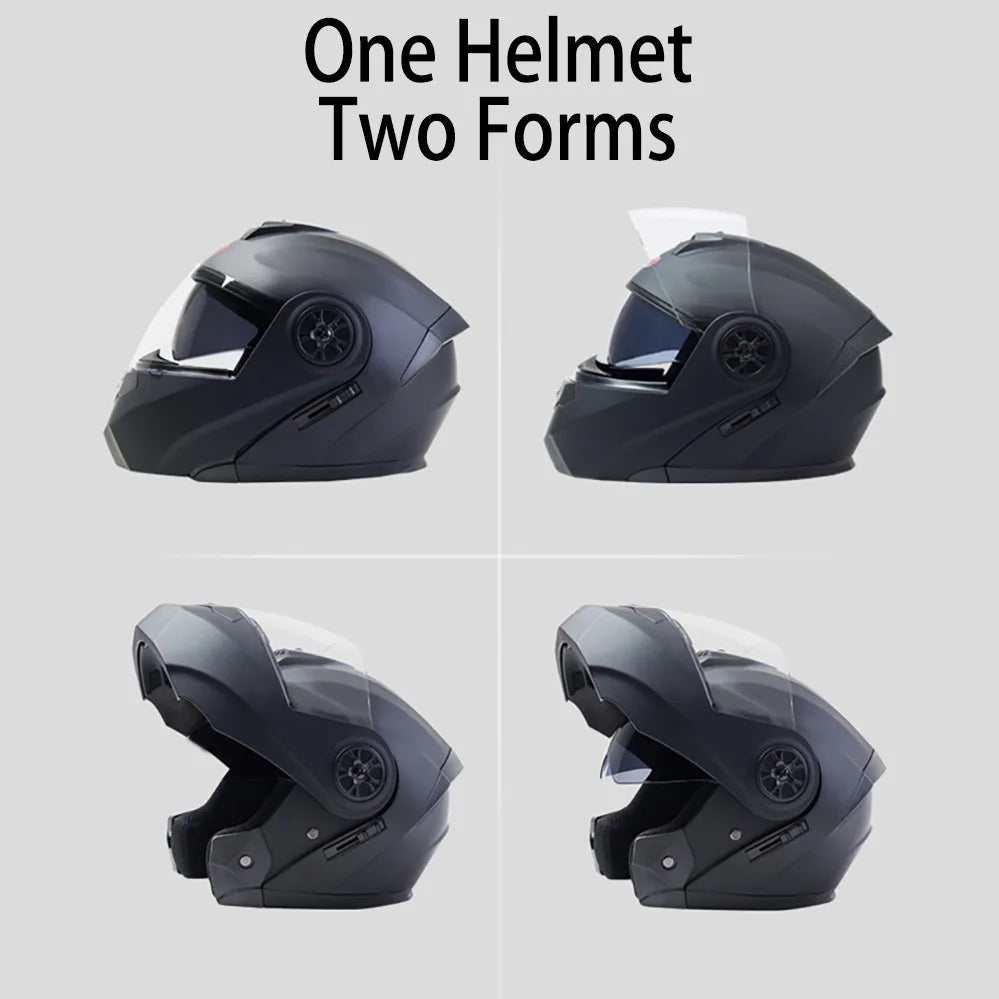 Casco de Moto Modular Abatible para Hombre y Mujer, Protector de Cara Completa Aprobado por DOT, Seguridad y Comodidad
