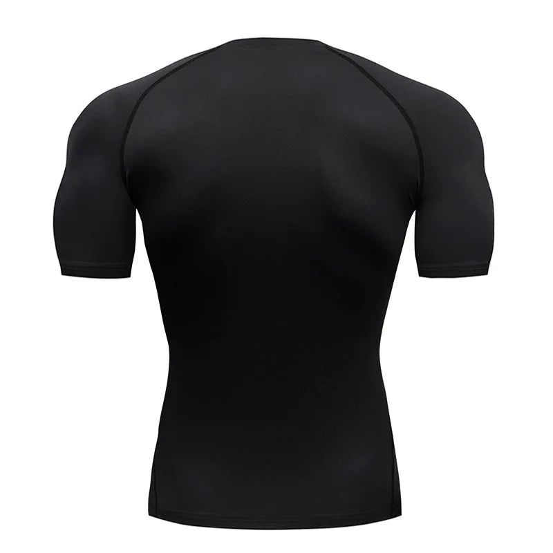 Camiseta de Compresión para Correr para Hombre, Jersey de Fútbol de Secado Rápido, Ropa Deportiva Ajustada para Gimnasio, Camisa Deportiva de Manga Corta Transpirable