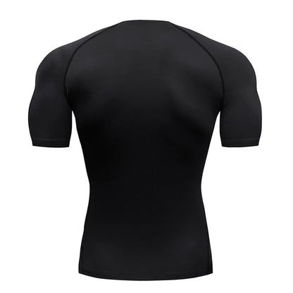 Camiseta de Compresión para Correr para Hombre, Jersey de Fútbol de Secado Rápido, Ropa Deportiva Ajustada para Gimnasio, Camisa Deportiva de Manga Corta Transpirable