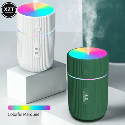 Humidificador de Aire Mini para Auto con Luz Nocturna LED - Difusor de Aceites USB Portátil con 2 Modos