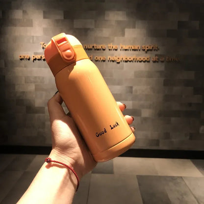 Mini Termo Portátil Cute Goodluck - Pequeño y Creativo, Botella de Agua de Bolsillo con Aislamiento, 1 o 2 Piezas