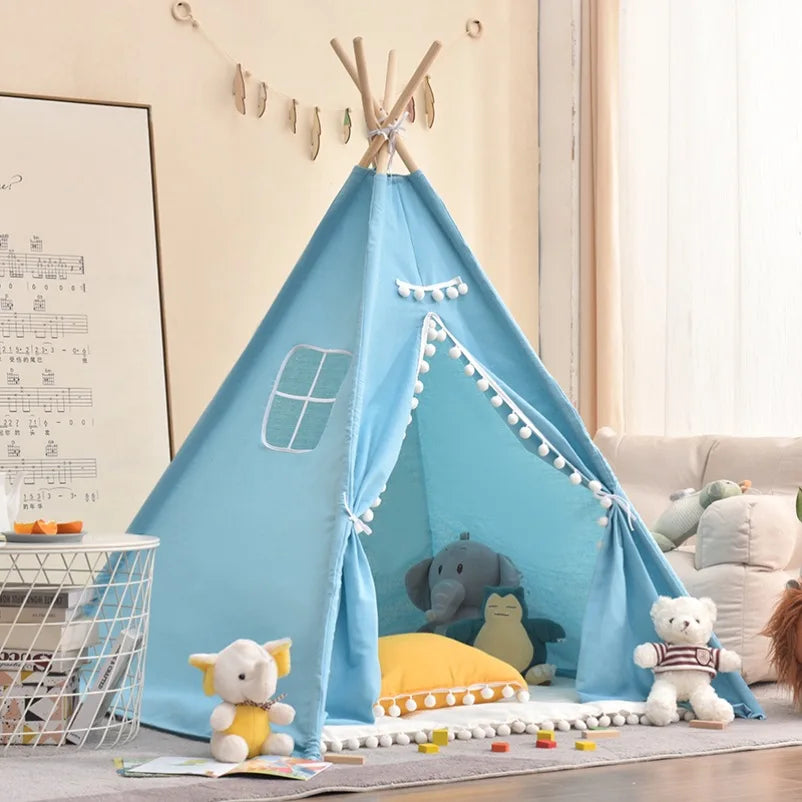 Tienda Tipi Portátil para Niños 1.35/1.6m: Un Espacio de Juego Encantador en Casa