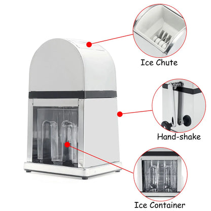Máquina de Hielo Raspadora Portátil para el Hogar, Trituradora de Hielo Manual, Herramienta de Cocina para Bloques de Hielo