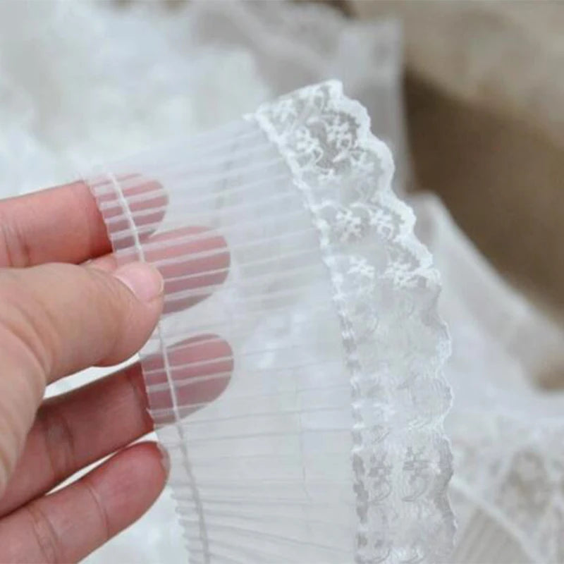 Encaje de Flores 3D en Cinta Ancha - 7cm de Ancho, Ribete de Tela Bordado Blanco para Vestido de Novia y Manualidades DIY