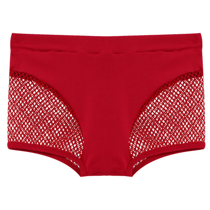 Shorts de Red Fishnet para Mujer, Lencería Sexy de Cintura Media, Pantalones Cortos Elásticos para Yoga, Pole Dance y Fitness