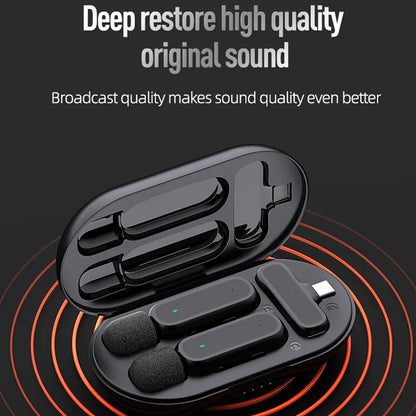 Micrófono Inalámbrico HD K61 | Doble Micrófono para Grabación de Videos Cortos y TikTok | Alcance de 20 Metros