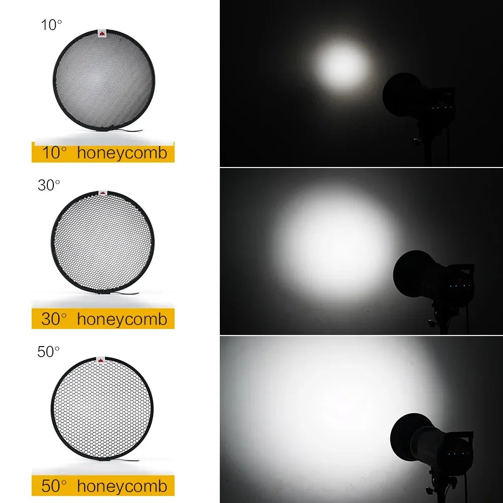 7" Bowens Mount Standard Reflector Diffuser Lamp Shade Dish Honeycomb Grid for photography Studio Flash Strobe light