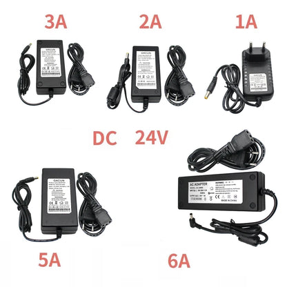 Fuente de Alimentación Universal, Transformador AC 220V a DC 5V/6V/9V/12V/15V/24V, Adaptador de Corriente para Controlador LED, 1A a 8A