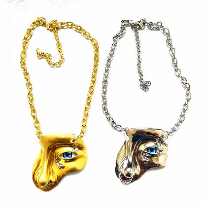 Collar Vintage Barroco para Mujer | Joyería de Moda con Cadena Larga Exagerada | Accesorio Estilo Clásico