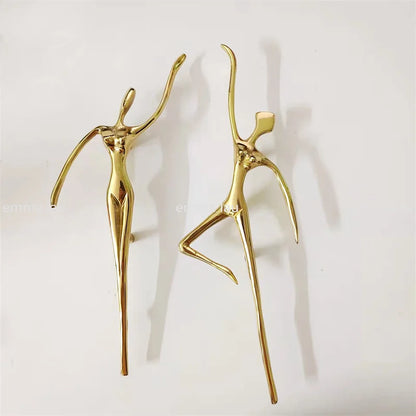 Tiradores dorados de latón macizo para muebles con forma de ciervo y gato, ideales para armarios, cajones y cocinas