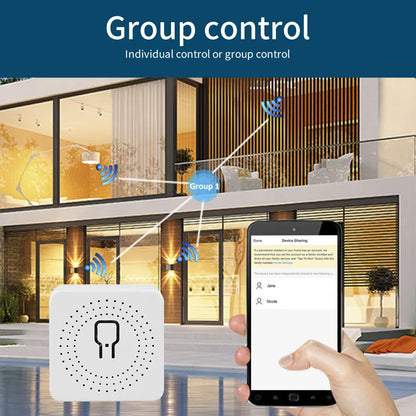 Módulo de Interruptor Inteligente WiFi 16A/20A Mini, Control Remoto por APP Cozy Life, Compatible con Alexa y Google Home, Automatización por Voz