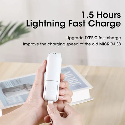 Ventilador Mini Portátil 2000mAh - USB Recargable, Plegable, Silencioso, Ideal para Oficina y Hogar, Power Bank Integrado