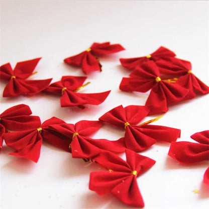 Colgantes de Árbol de Navidad - Set de 12 Piezas de Adornos en Forma de Pajarita para Decoración Festiva