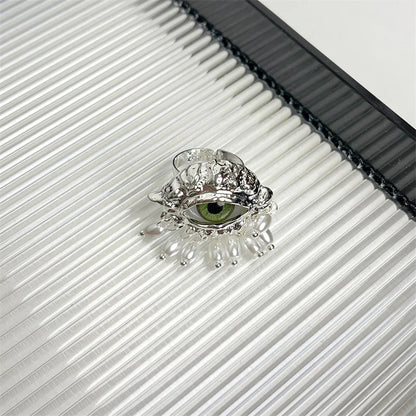 Anillo de Ojo de Diablo de Lujo Ligero – Joyería Vintage Medieval para Mujer