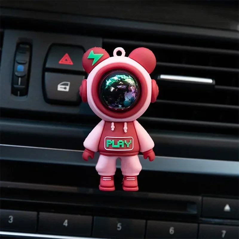 Clip Aromatizante para Aire Acondicionado de Auto - Decoración de Interior en Forma de Astronauta