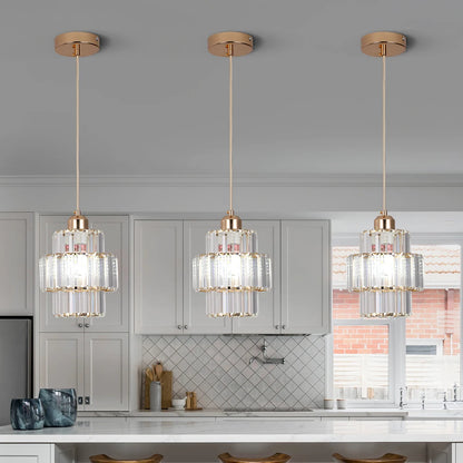 Lámpara Colgante Moderna de Cristal K9 - Candelabro LED para Techo, Estilo Nórdico, Decoración para Sala, Comedor, Isla de Cocina y Balcón