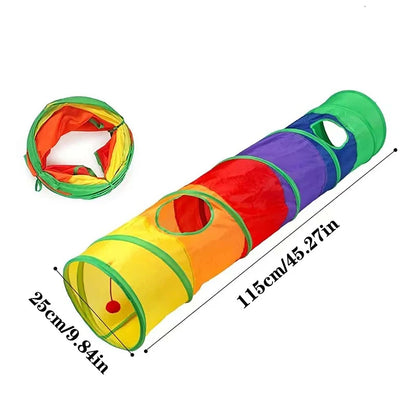 Sonajero para Gatos y Túnel de Papel Arrugado, Juguetes para Gatos Pequeños, Túnel Plegable de Poliester y Algodón, Tienda y Juguetes para Gatos, 21 Piezas