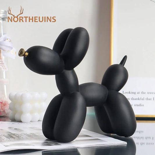 Figuritas de Perro de Globo Nórdico NORTHEUINS - Accesorios de Decoración de Resina para el Hogar