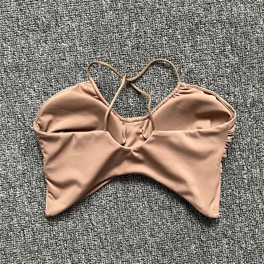 Sujetador Deportivo Push-Up para Mujeres | Sujetador de Yoga, Ballet y Gimnasio | Top de Spandex y Nylon con Almohadillas