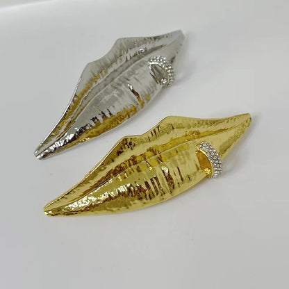 Anillo Abierto Doble Vintage - Joyería Punk con Textura de Labios Exagerada para Mujer y Niña