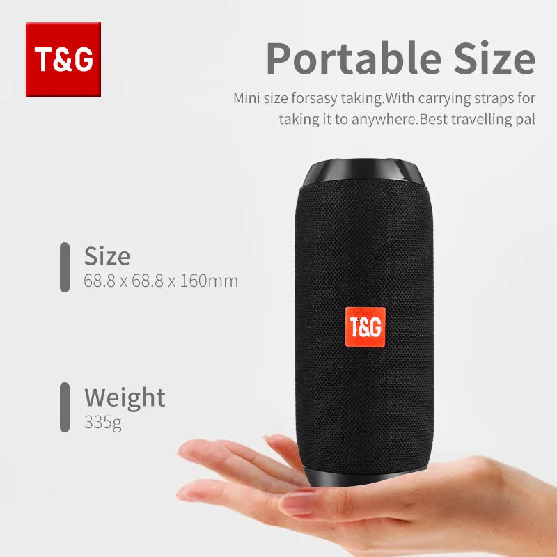 TG117 Altavoces Bluetooth Portátiles - Caja de Sonido Inalámbrica Impermeable con Surround Estéreo