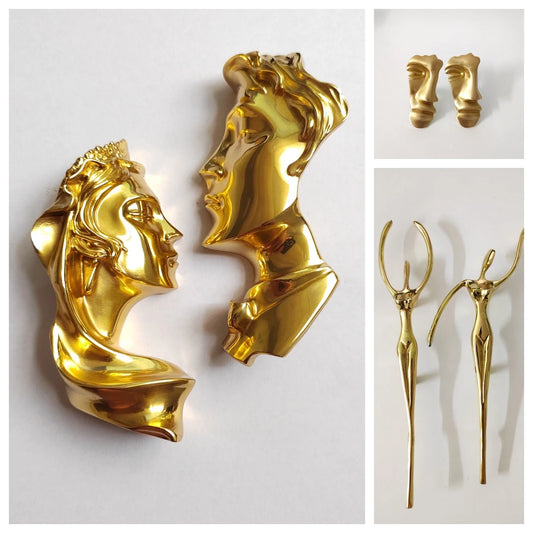 Manija de armario de cara de arte dorado brillante, perilla de cajón de latón macizo, manijas de puerta de armario, decoración de muebles