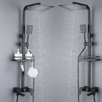 Grifo de Ducha Negro con Caño Largo, Multifuncional de Acero Inoxidable 304, Grifo de Bañera con Bidet Rociador de Agua Caliente y Fría