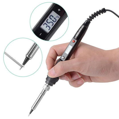 JCD Soldador Profesional de 80W con Pantalla Digital, Temperatura Ajustable, Herramientas de Soldadura para Soldadura 110V/220V