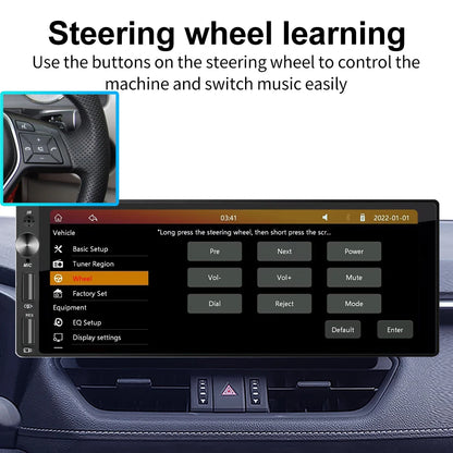 Reproductor Multimedia de Automóvil IPS 6.9" 1 DIN - CarPlay y Android Auto, Bluetooth, USB, MP5 Player sin DVD