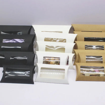 Caja de Almohada para Regalo con Ventanas (10 Piezas)