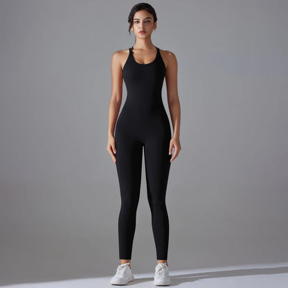 Bodycon Enterizo Deportivo Sin Espalda para Mujer - Push-Up, Yoga y Fitness