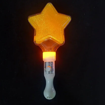 Divertido Bastón LED en Forma de Estrella de Cinco Puntas, Varita Mágica Luminosa para Fiestas, Juguete de Animación, Decoración de Fiesta Brillante