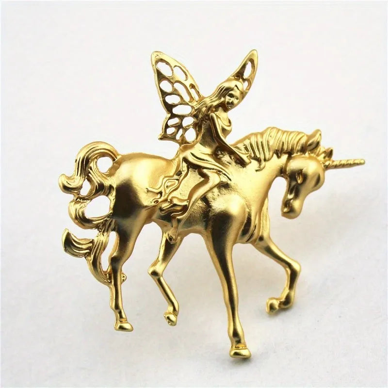 Broche Clásico de Acrílico y Aleación de Zinc para Mujer - Accesorio de Moda con Tema de Belleza