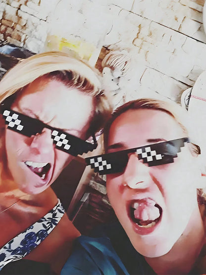 Gafas de Sol Pixeladas de 8 Bits para Adultos y Adolescentes - Paquete de 6 o 20 Piezas, Accesorios para Fiesta y Fotos