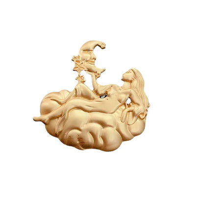 Broche Clásico de Acrílico y Aleación de Zinc para Mujer - Accesorio de Moda con Tema de Belleza