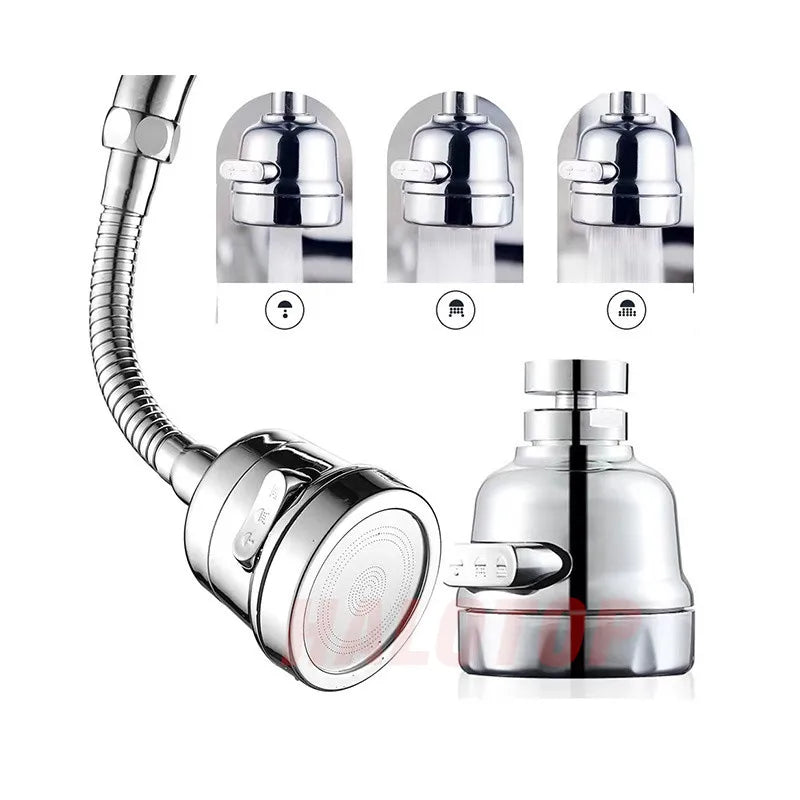 Filtro de Grifo con Extensión y Rotación 360° - Ahorra Agua con 2/3 Modos de Chorro para Cocina y Baño
