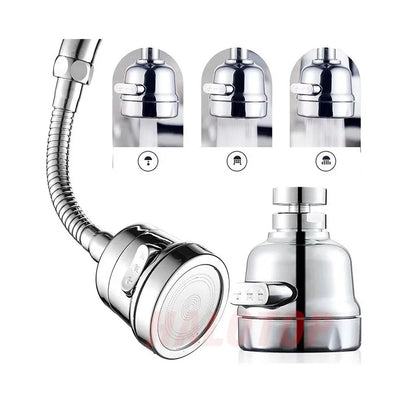 Filtro de Grifo con Extensión y Rotación 360° - Ahorra Agua con 2/3 Modos de Chorro para Cocina y Baño