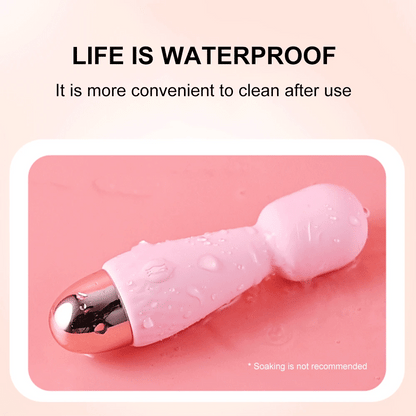 Mini Vibrador de 10 Modos con Vibración Fuerte, Masajeador Clitorial y G-Spot, Cargador USB, Juguete Sexual para Mujeres