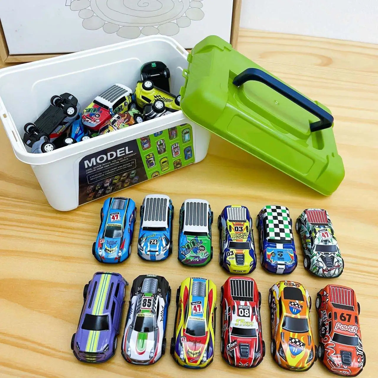 Set de 20/30/50 Coches de Aleación con Caja de Almacenamiento, Vehículos de Juguete de Retroceso Coloridos para Niños, Ideal para Regalos de Cumpleaños