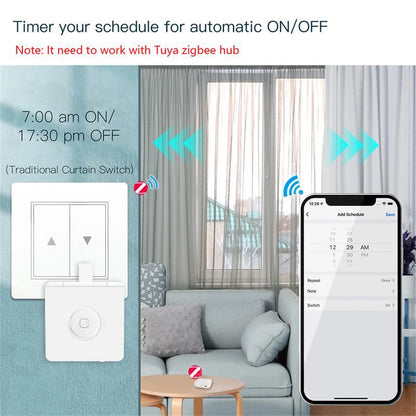 Interruptor Inteligente Fingerbot Plus con Control Táctil, Modo Zigbee Tuya, Control Remoto a Través de la Aplicación Smart Life, Compatible con Alexa, Google Home y Alice